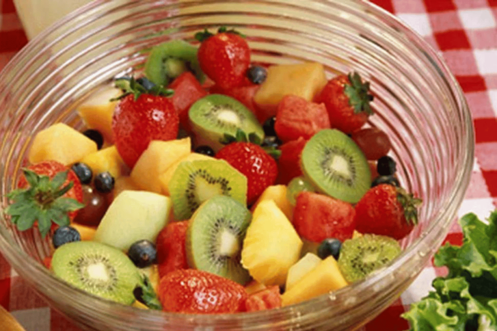 Receita com frutas simples