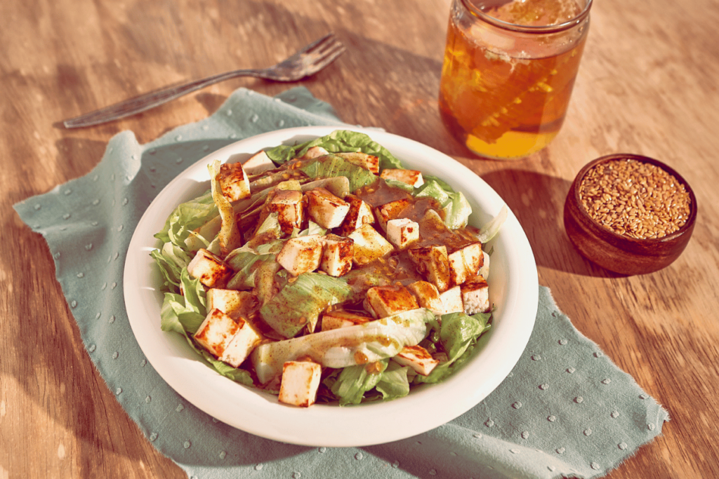 Salada de Folhas com Molho de Mostarda e Mel