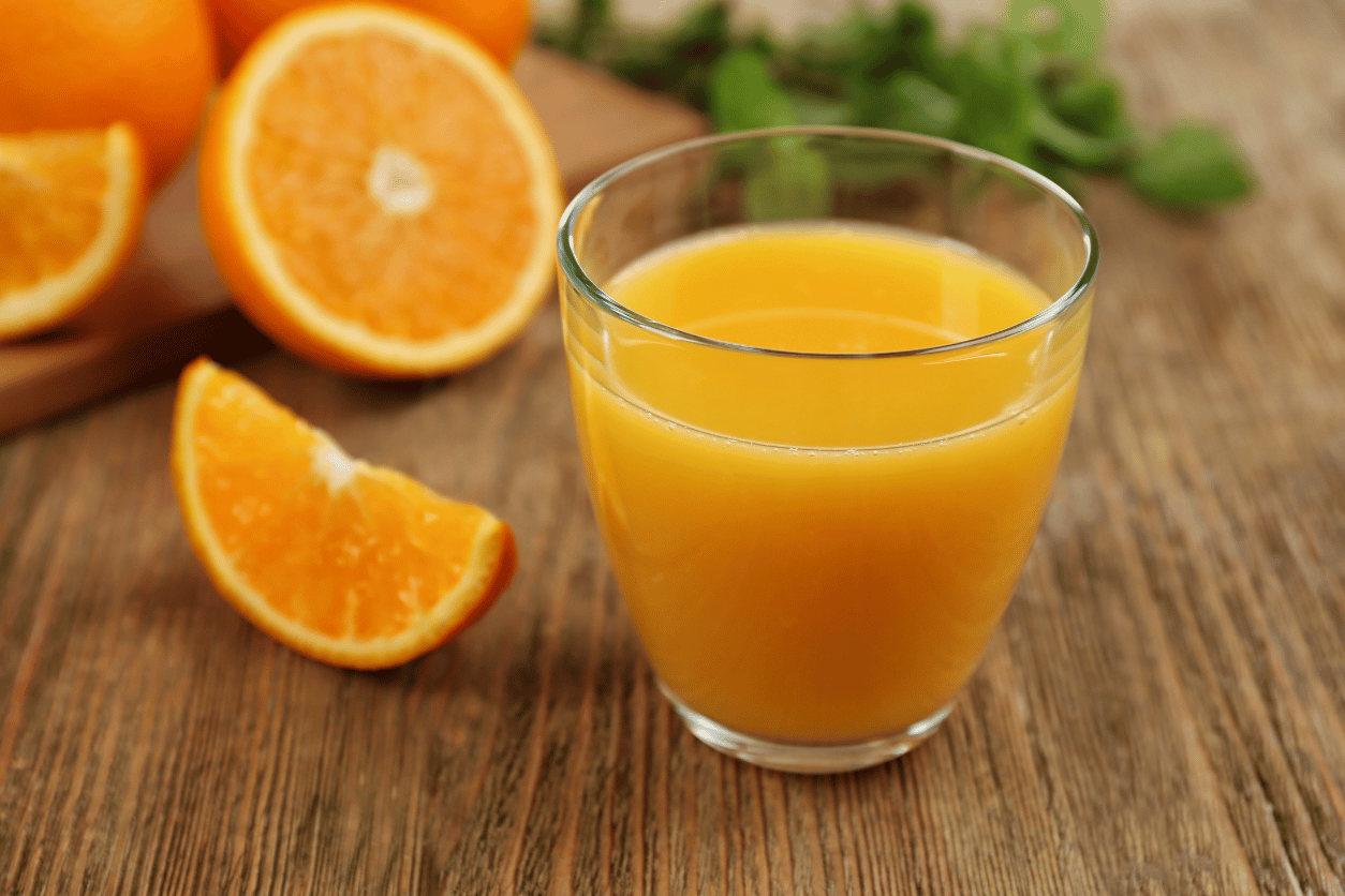 Suco de laranja calorias
