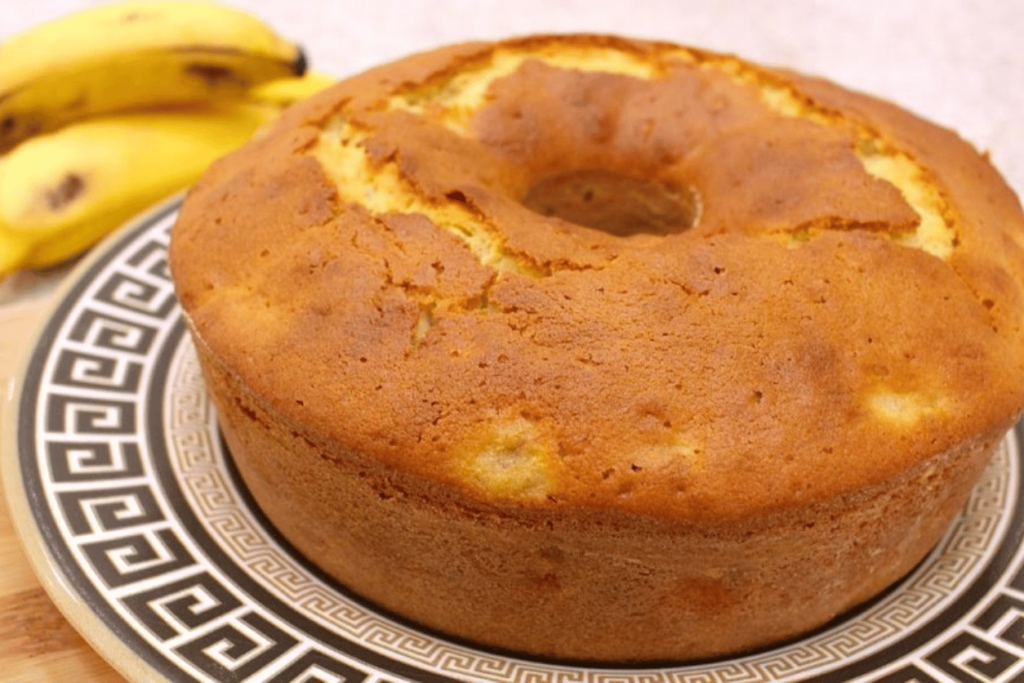 Bolo de banana rápido de liquidificador