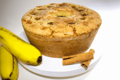Bolo de banana com canela liquidificador