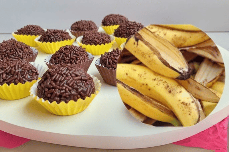 Brigadeiro de casca de banana