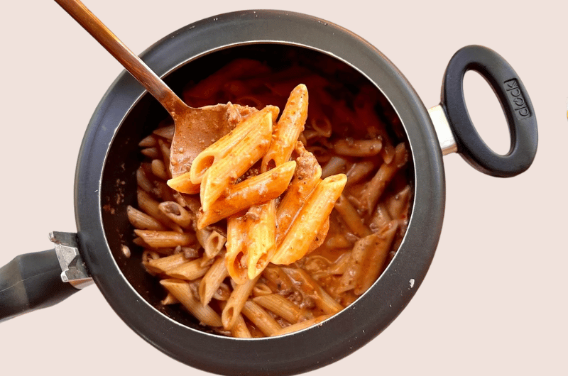 Macarrão na panela de pressão