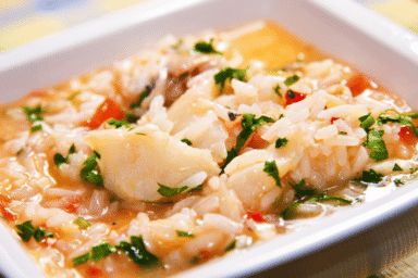 Risoto de bacalhau