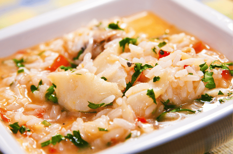Risoto de bacalhau