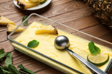 Gelado de abacaxi
