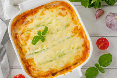 Lasanha de abobrinha low carb