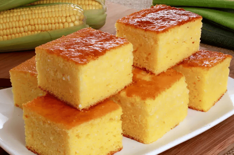 Receita de bolo de fubá cremoso