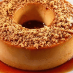 pudim de doce de leite com paçoca