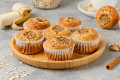 Bolinhos de banana com aveia