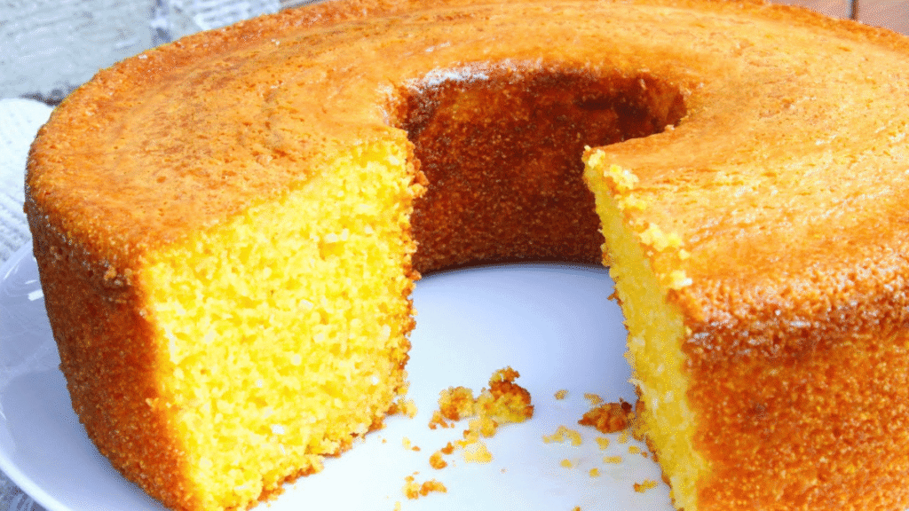 Bolo com flocos de milho