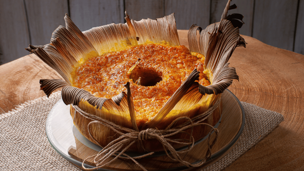 Bolo de milho na palha