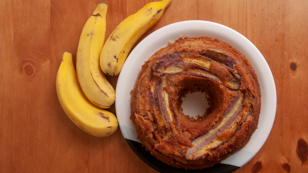 Bolo de casca de banana