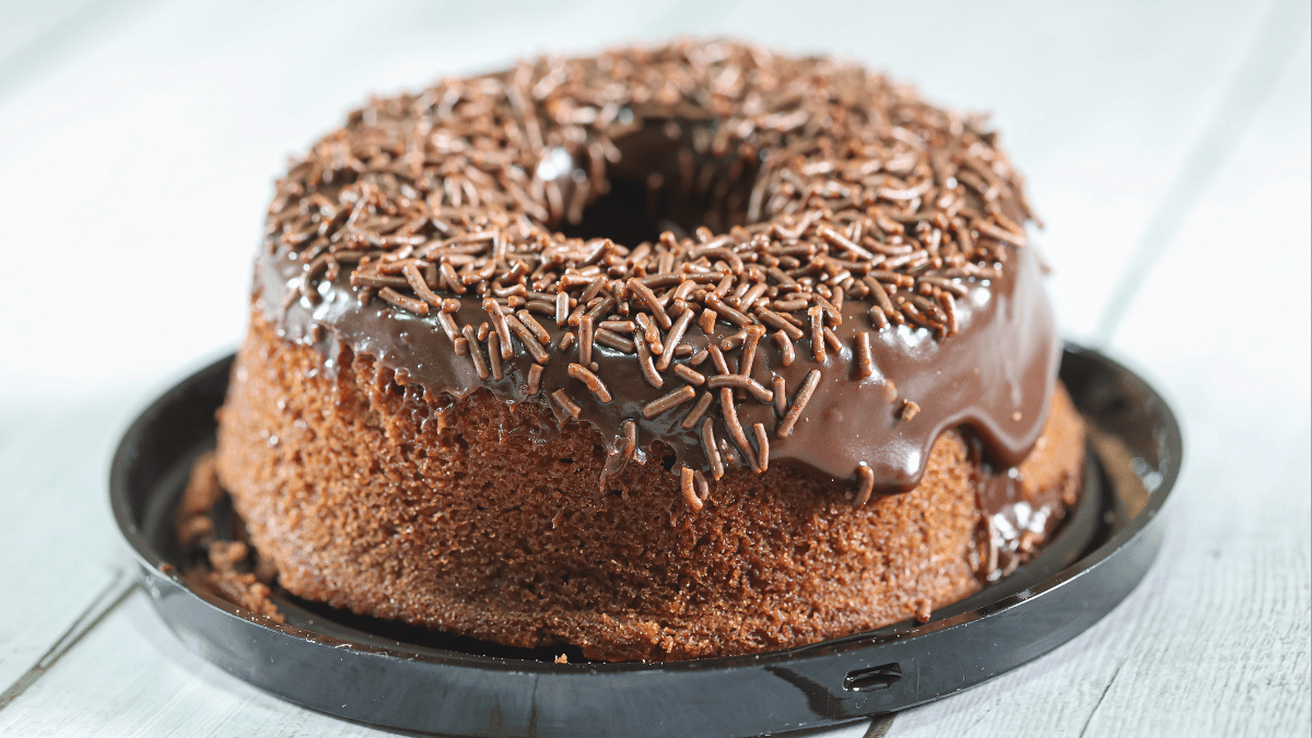 Bolo de liquidificador de chocolate