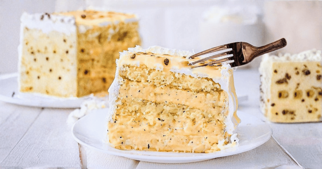 Bolo trufado de maracujá