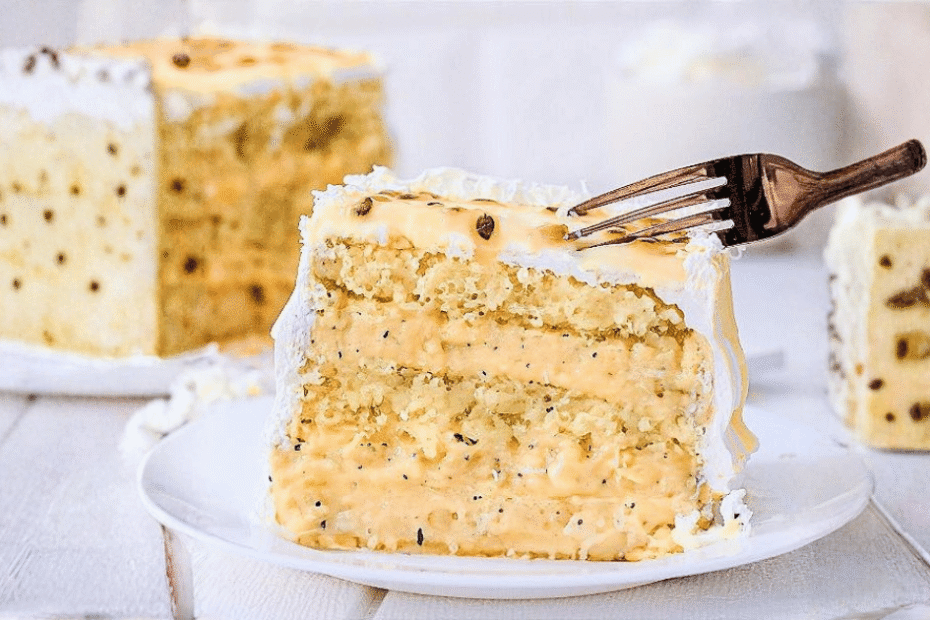 Bolo trufado de maracujá